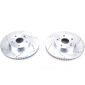 Power Stop 15-18 Subaru Legacy Front Evolution Drilled & Slotted Rotors - Pair