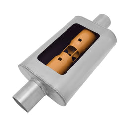 Gibson MWA 3in. Offset/ 3in. Center 14in. Oval Muffler