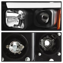 Load image into Gallery viewer, Spyder 02-05 Dodge Ram 1500 Light Bar Projector Headlights - Black (PRO-YD-DR02V2-LB-BK)