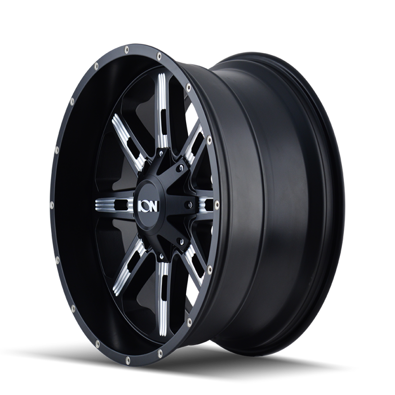 ION Type 184 18x9 / 6x135 BP / 18mm Offset / 106mm Hub Satin Black/Milled Spokes Wheel