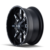 ION Type 184 18x9 / 6x135 BP / 18mm Offset / 106mm Hub Satin Black/Milled Spokes Wheel