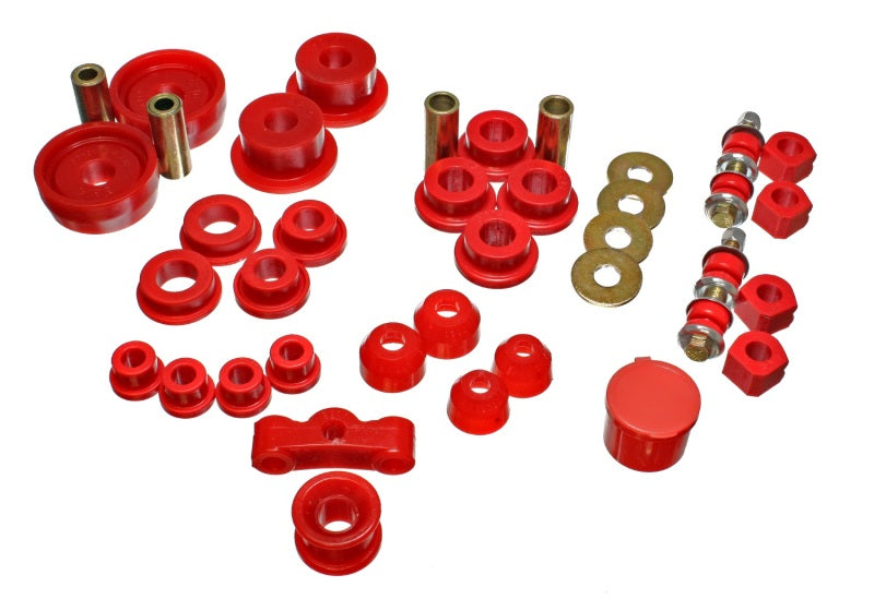 Energy Suspension 84-87 Honda Civic/CRX Red Hyper-Flex Master Bushing Set - GTR Auto
