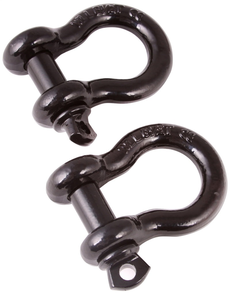 Rugged Ridge 3/4in Black D-Shackles