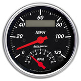 AutoMeter Gauge Tach/Speedo 3-3/8in. 120MPH & 8K RPM Elec. Program. Designer Blk