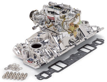 Load image into Gallery viewer, Edelbrock Manifold and Carb Kit Performer RPM Air-Gap SBC 1957-1986 Natural Finish