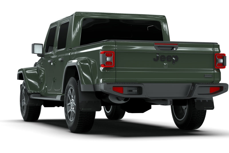 Rally Armor 19-24 Jeep Gladiator JT (Incl. Overland/Sport/Sport S) Black Mud Flap w/Grey Logo