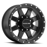 Raceline 935B Defender 18x9in / 5x127 BP / -12mm Offset / 83.82mm Bore - Satin Black Wheel