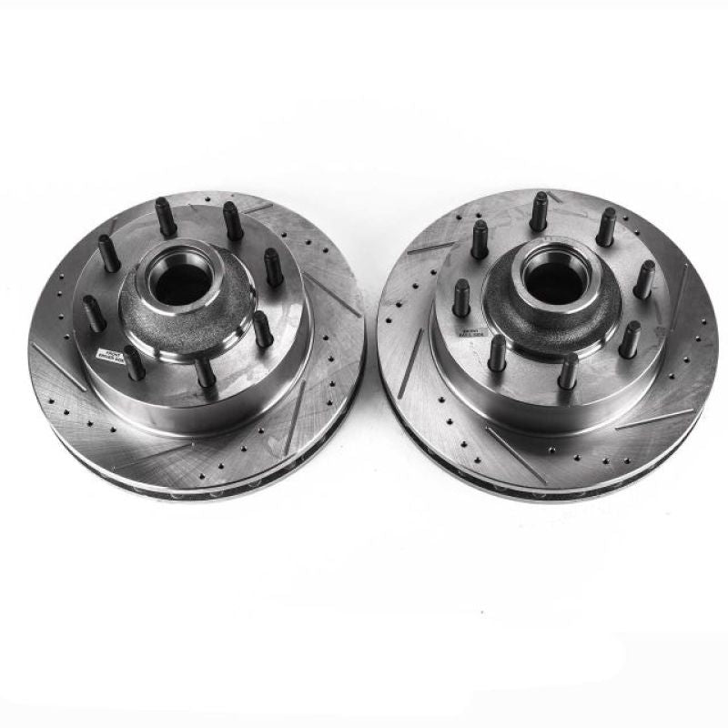 Power Stop 99-01 Ford F-350 Super Duty Front Drilled & Slotted Rotor - Pair