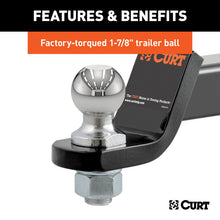 Load image into Gallery viewer, Curt Loaded Ball Mount w/1-7/8in Ball (2in Shank 3500lbs 2in Drop)