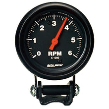 Load image into Gallery viewer, Autometer Black 2 5/8 inch  6000 rpm Tachometer Mini Tach Gauge