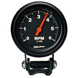 Autometer Black 2 5/8 inch  6000 rpm Tachometer Mini Tach Gauge