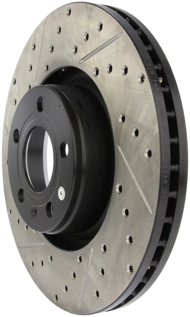 StopTech 05-10 Audi A6 (Not Quattro) / 05-08 A6 Quattro 3.2L Slotted & Drilled Right Front Rotor
