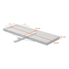 Load image into Gallery viewer, Curt 60in x 20in Aluminum Tray-Style Cargo Carrier (Folding 2in Shank)