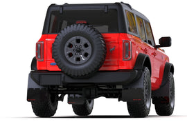 Rally Armor 21-25 Ford Bronco (Steel Bmpr + RB - NO Rptr/Sprt) Blk Mud Flap w/Red Logo