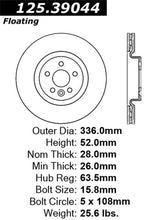 Load image into Gallery viewer, Stoptech Volvo S60 2012-2018 Front CryoStop High Carbon Rotors