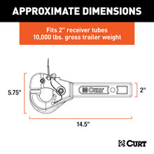 Load image into Gallery viewer, Curt Receiver-Mount Pintle Hook (2in Shank 10000lbs 2-1/2in Lunette Eyes)