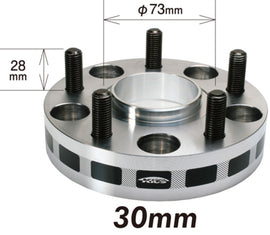 Project Kics 30mm Thick 12x1.25 56mm Hub 5x114.3 Wide Tread Spacers