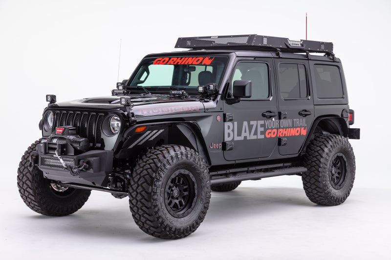 Go Rhino 07-20 Jeep Wrangler JL/JLU/JK/JKU/Gladiator JT Rockline Front Stubby Bumper - GTR Auto
