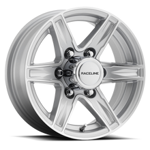 Load image into Gallery viewer, Raceline 810S Stylus 16x6in / 8x165.1 BP / 0mm Offset / 4.90mm Bore - Silver &amp; Machined Wheel