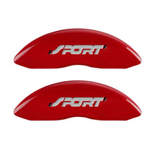 Load image into Gallery viewer, MGP 4 Caliper Covers Engraved Front &amp; Rear No bolts/Sport Red finish silver ch