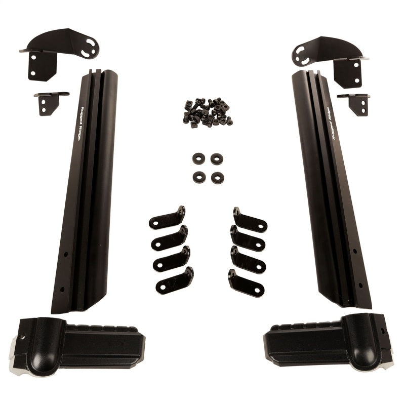 Rugged Ridge 07-18 Jeep Wrangler JK Fast Track Kit 1 Bar 4 Rounds Mirrors