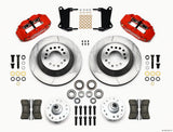 Wilwood Narrow Superlite 6R Front Hub & 1PC Rtr Kit 12.88in-Red 67-69 Camaro 64-72 Nova Chevelle