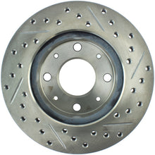 Load image into Gallery viewer, StopTech 90-91 Honda CRX HF 1.5L / 00-06 Honda Insight MIT/CVT Slotted &amp; Drilled Right Front Rotor