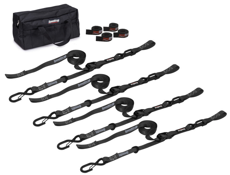 SpeedStrap 1In Motorcycle Tie-Down Kit - Black