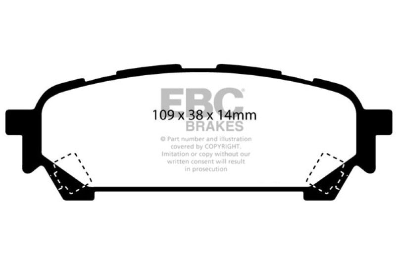 EBC 04-06 Saab 9-2X 2.0 Turbo Orangestuff Rear Brake Pads