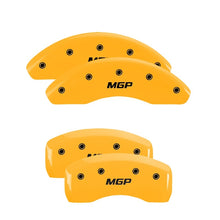 Load image into Gallery viewer, MGP 4 Caliper Covers Engraved Front &amp; Rear i-Vtec Yellow finish black ch