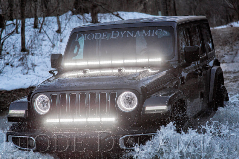 Diode Dynamics 18-21 Jeep JL Wrangler/Gladiator SS30 Bumper Bracket Kit - White Flood (Single)