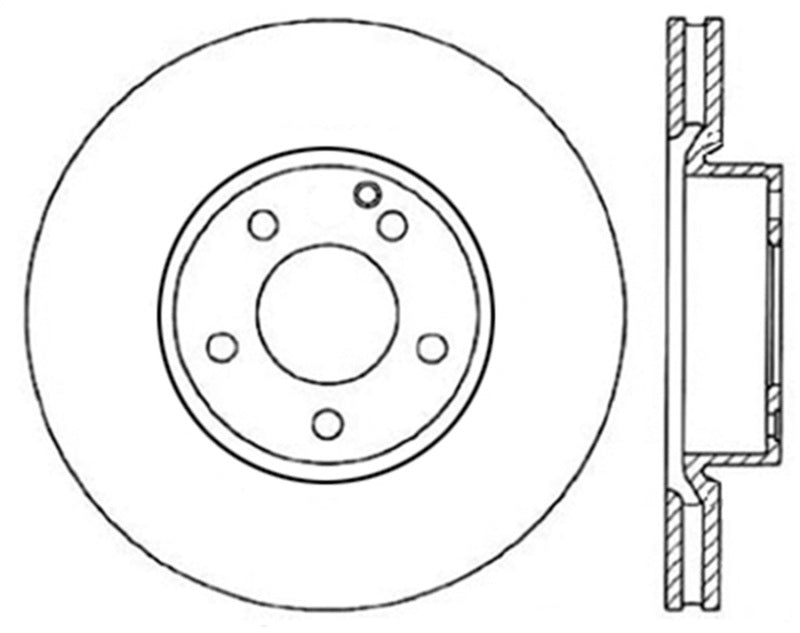 StopTech 13-17 Mercedes E400 Drilled Left Front Rotor