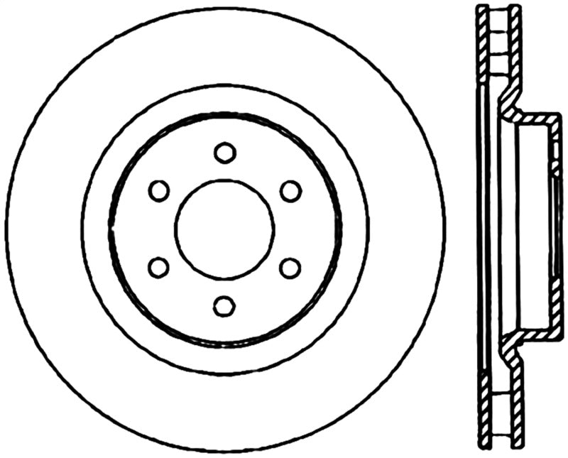 StopTech 92-02 Dodge Viper Slotted & Drilled Front Right Cryo Rotor