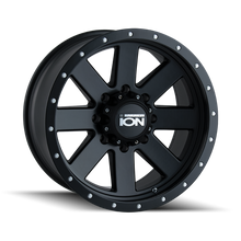 Load image into Gallery viewer, ION Type 134 20x9 / 8x180 BP / 0mm Offset / 124.1mm Hub Matte Black/Black Beadlock Wheel