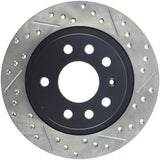StopTech 03-12 Saab 9-3/9-3X Slotted & Drilled Left Rear Rotor