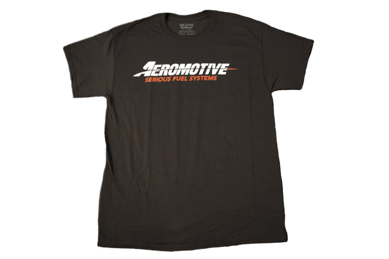 Aeromotive Standard Logo Black/Red T-Shirt - Medium