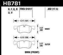 Load image into Gallery viewer, Hawk DTC-80 12-15 BMW 118i Front Race Brake Pads