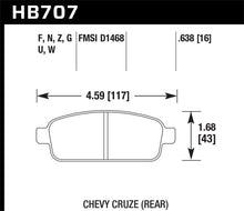 Load image into Gallery viewer, Hawk 11-12 Chevy Cruze Eco/LS/1LT/2LT/LTZ DTC-60 Rear Race Brake Pads