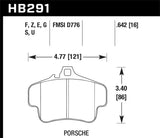 Hawk 99-00 Porsche 911 Carrera Carrera 2 Series 4 Piston Caliper HPS 5.0 Front Brake Pads