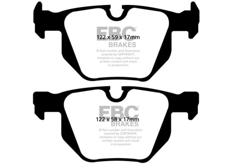 EBC 07-10 BMW X5 3.0 Greenstuff Rear Brake Pads