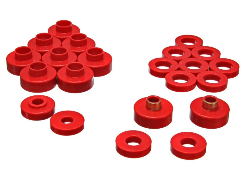 Energy Suspension CJ5-7 Body Mounts - Red - GTR Auto