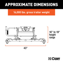 Load image into Gallery viewer, Curt E16 5th Wheel Hitch w/Roller and Ram Puck System Adapter