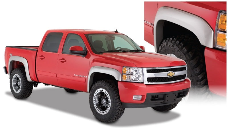 Bushwacker 07-14 Chevy Silverado 2500 HD Fleetside Extend-A-Fender Style Flares 4pc - Black