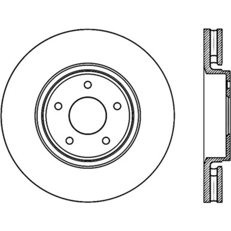 StopTech Power Slot 11/05-08 Infiniti / 09-12 FX35 / 13 FX37 Cryo Slotted Front Left Rotor