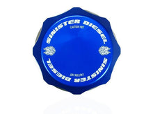 Load image into Gallery viewer, Sinister Diesel 1994+ Ford Powerstroke Coolant Reservoir Degas Bottle Cap - Blue