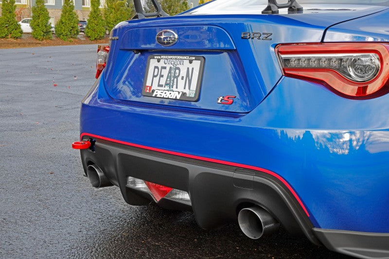 PERRIN 13-26 Subaru BRZ / 13-20 Scion FRS & Toyota 86 / 22-26 GR86 Tow Hook Kit (Rear) - Red - GTR Auto