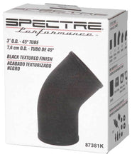 Load image into Gallery viewer, Spectre Universal Intake Elbow Tube (ABS) 3in. OD / 45 Degree - Black Textured Powdercoat