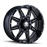 Mayhem 8100 Monstir 20x9 / 6x135 BP / 0mm Offset / 106mm Hub Black w/ Milled Spokes Wheel