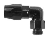 Fragola -6AN x 90 Degree Hose End x 1/2 NPT - Black