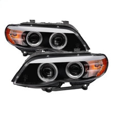 Load image into Gallery viewer, Spyder BMW X5 E53 2004-2006 Projector Halogen Model- DRL LED CCFL Halo Blk PRO-YD-BMWX503-CCFL-BK